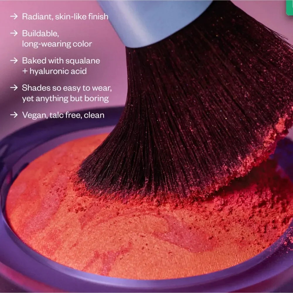 NIB KOSAS Blush Is Life Baked Blush Illuminator in Hype